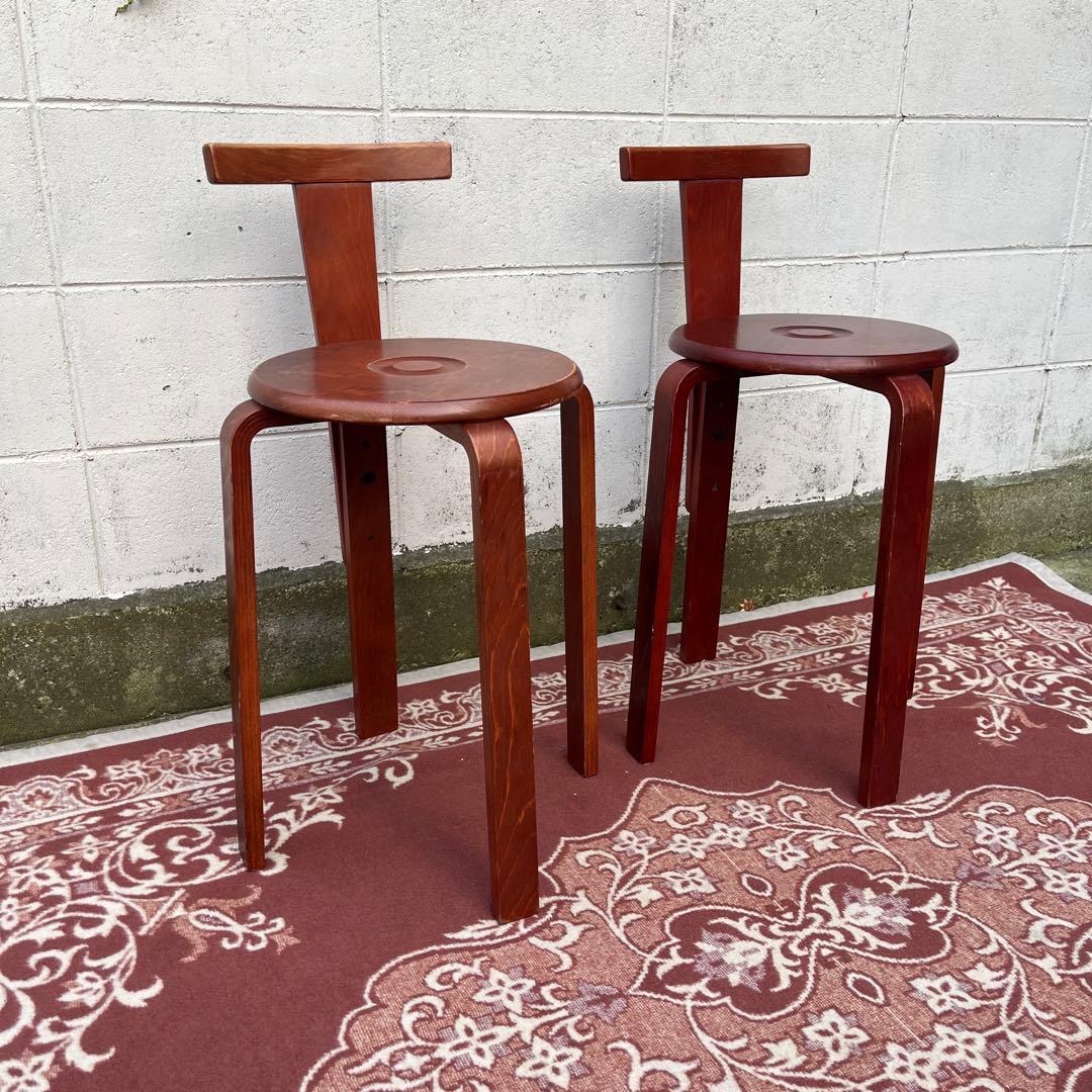 ビンテージ古家具◾️KOIZUMI 小泉 木製スタッキングチェア 木製チェア 椅子