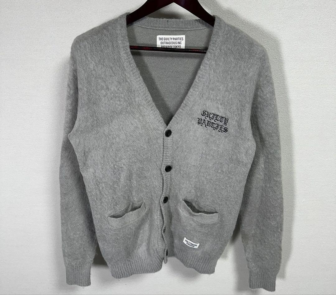 wacko maria モヘア モヘヤカーディガン グレー