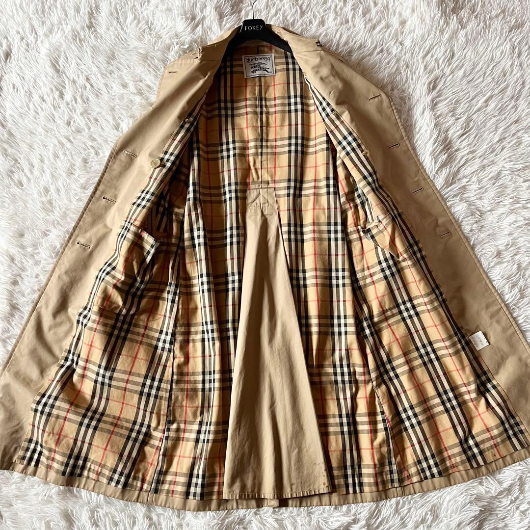 バーバリーズ 着丈113cm サイズS トレンチコート ノバチェック ベルト