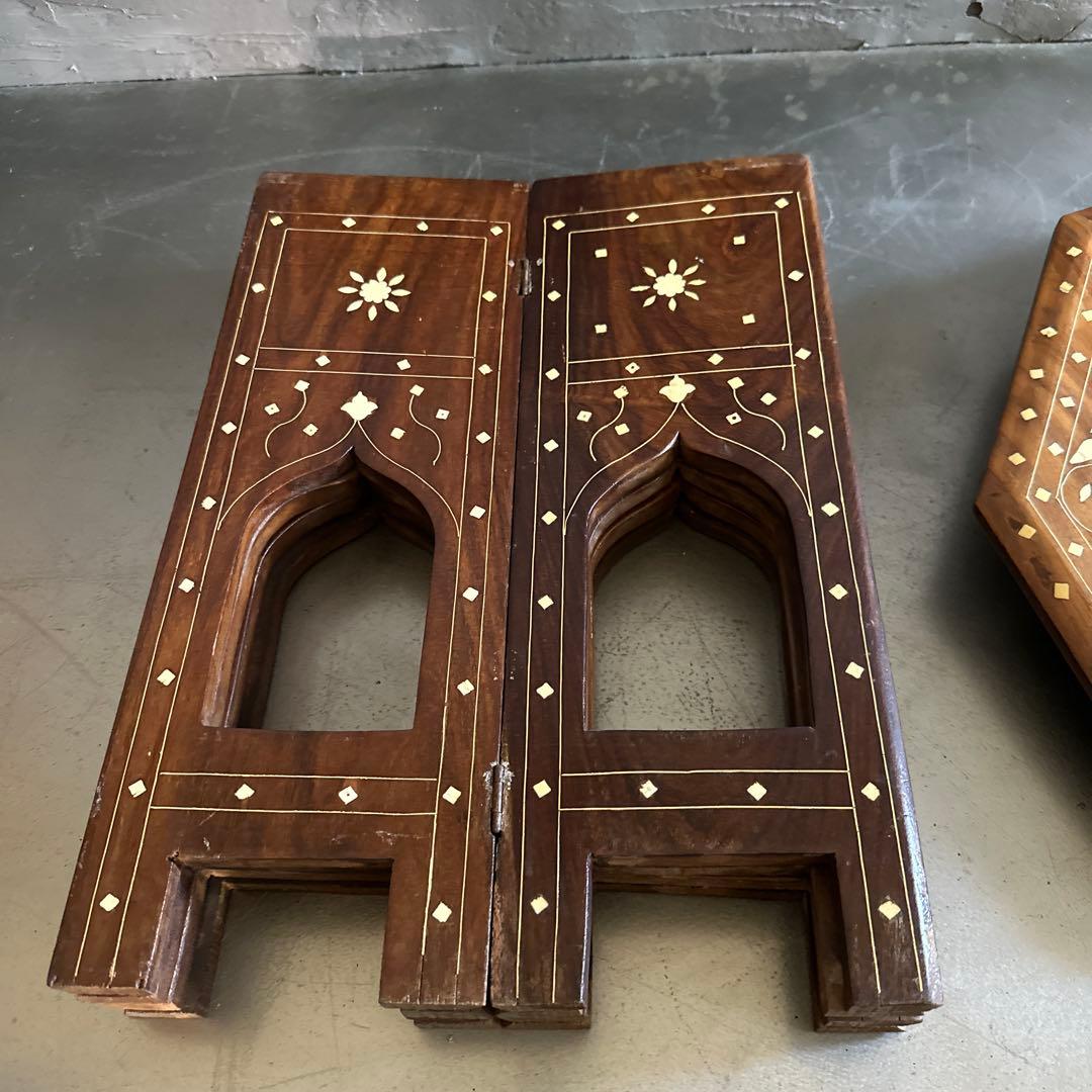 お値下げ❣️ヴィンテージ　折りたたみ8角ティーテーブル