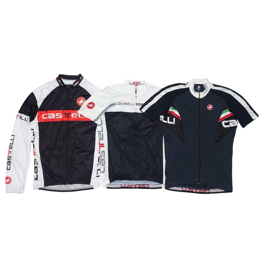 CASTELLI メンズ 長袖 半袖 サイクルジャージ セット