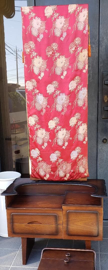 アンティーク レトロの極み TOKUSIMA SIMIZU 鏡台 お針箱付