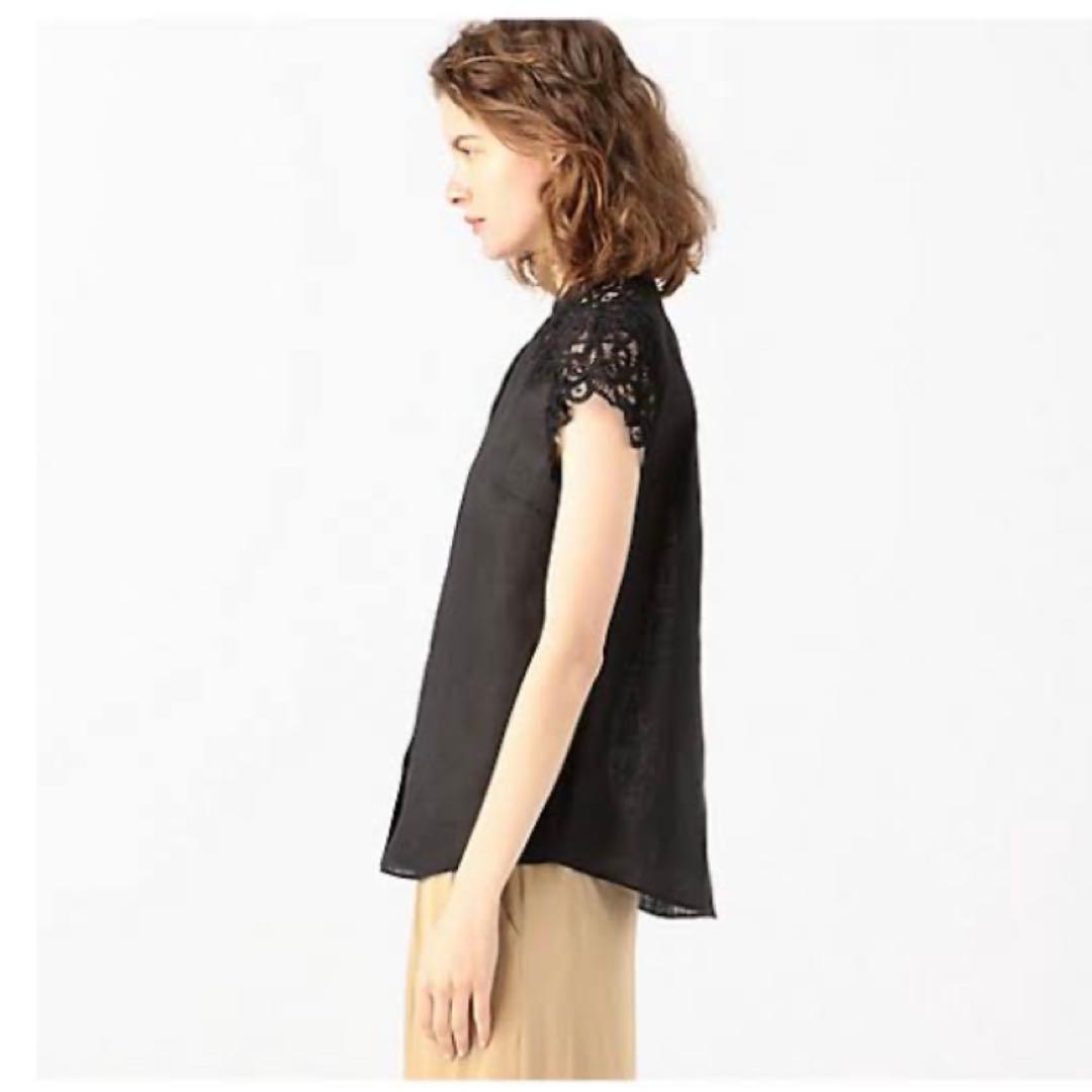 【美品】 トゥモローランド ブラウス シャツ 刺繍 レース リネン