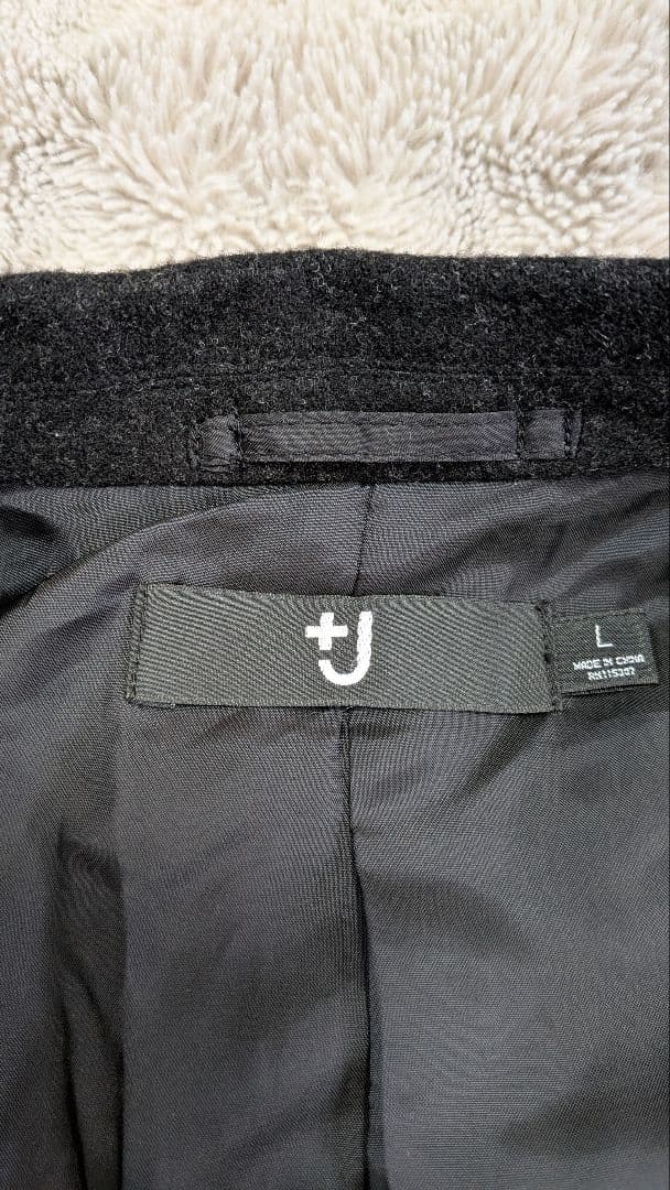 が*く様 【美品】ユニクロ　＋J　ウール　チェスターコート　ブラック L ジルサ