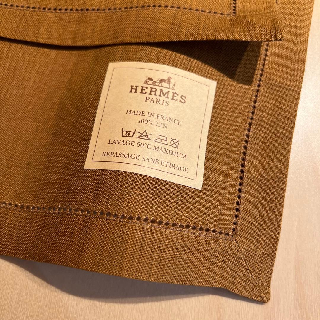 ✳︎ HERMÈS ✳︎ ナプキン 2枚組 ブラウン