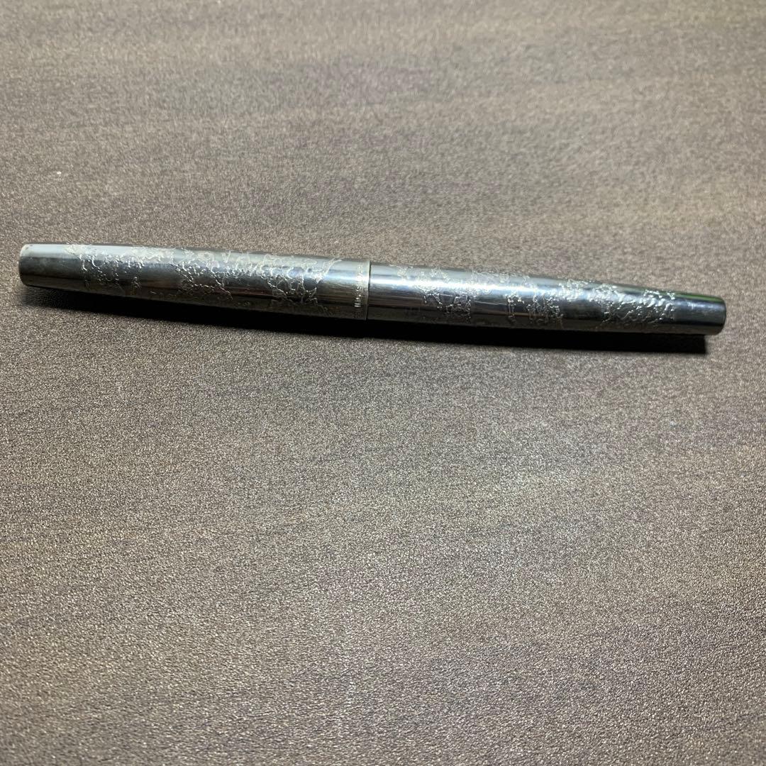 Platinum プラチナ 万年筆18KWG SV925 細字リビエール 銀河