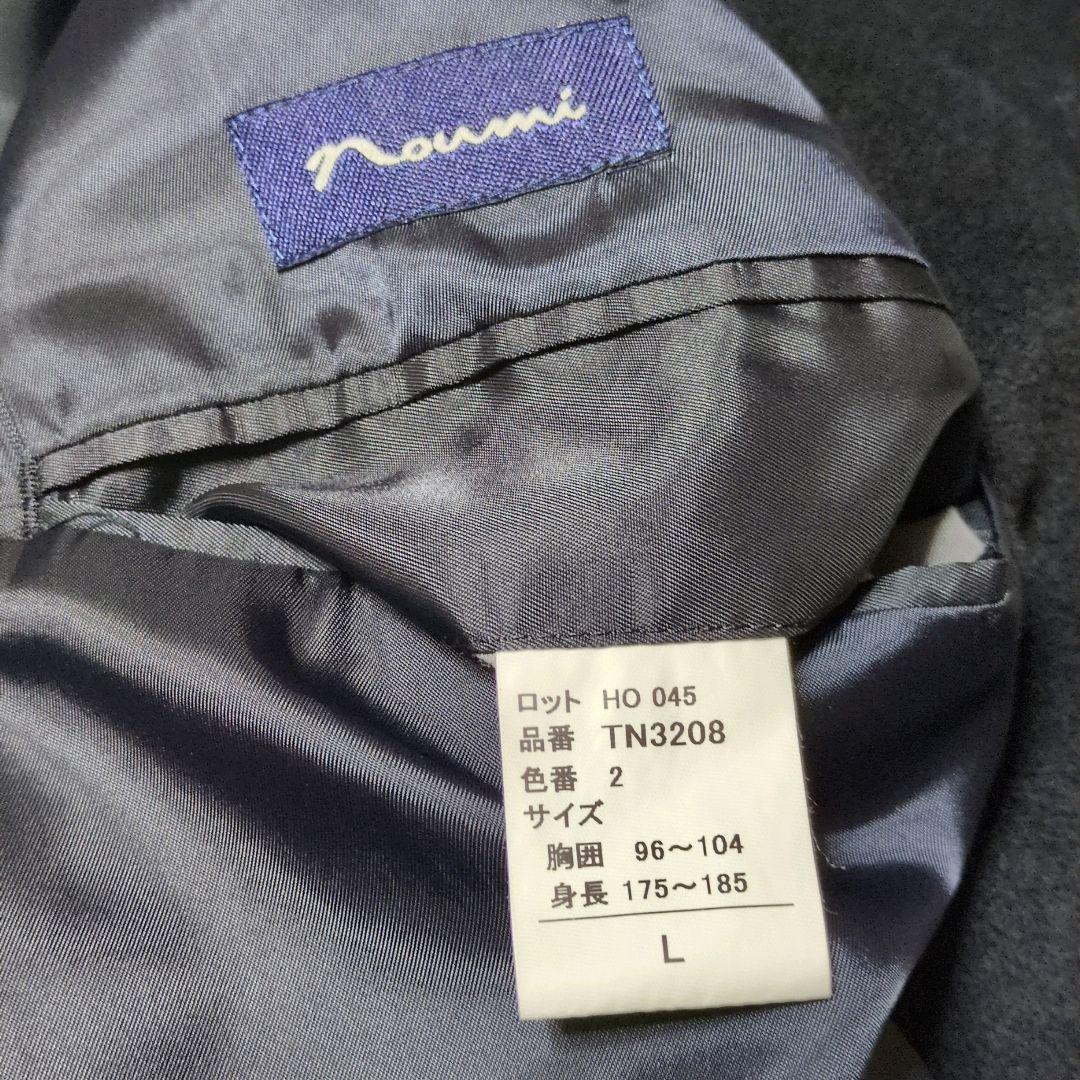 【野海】カシミヤ100％☆比翼☆ステンカラーコート☆深喜毛織☆L