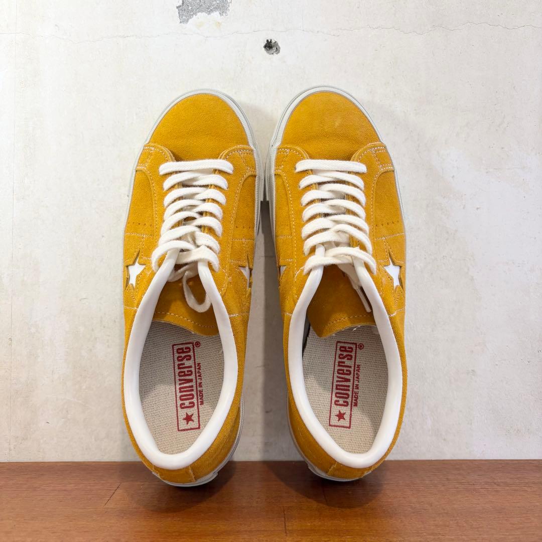 極美品　日本製　コンバース　ワンスター　ゴールド　スエード　25.0センチ