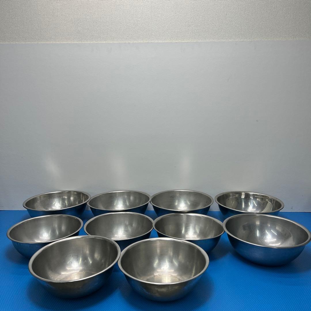 調理用ボウル10個セット　ステンレス　業務用　おまけザル1個付き