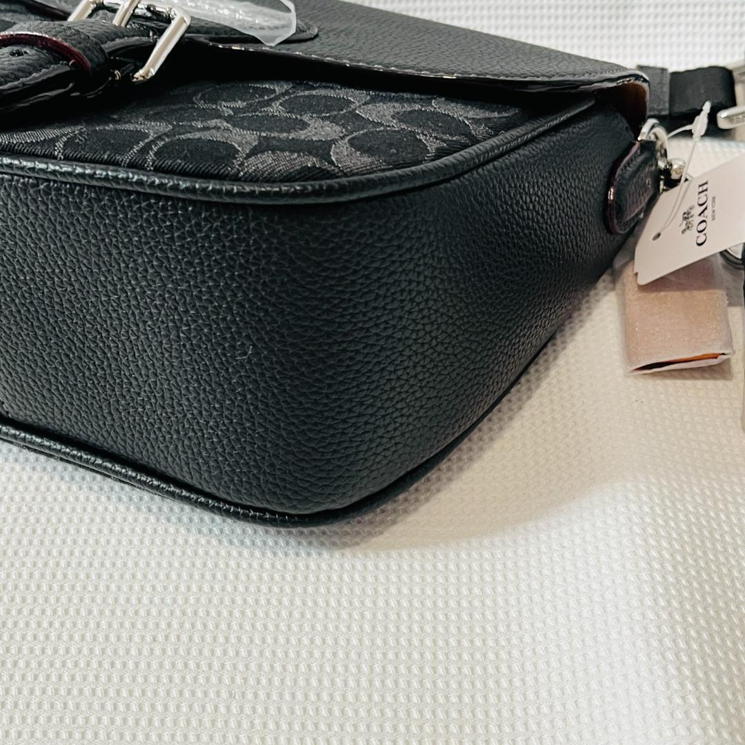 未使用 COACH CQ185 ショルダーバッグ ブラック シグネチャー 黒