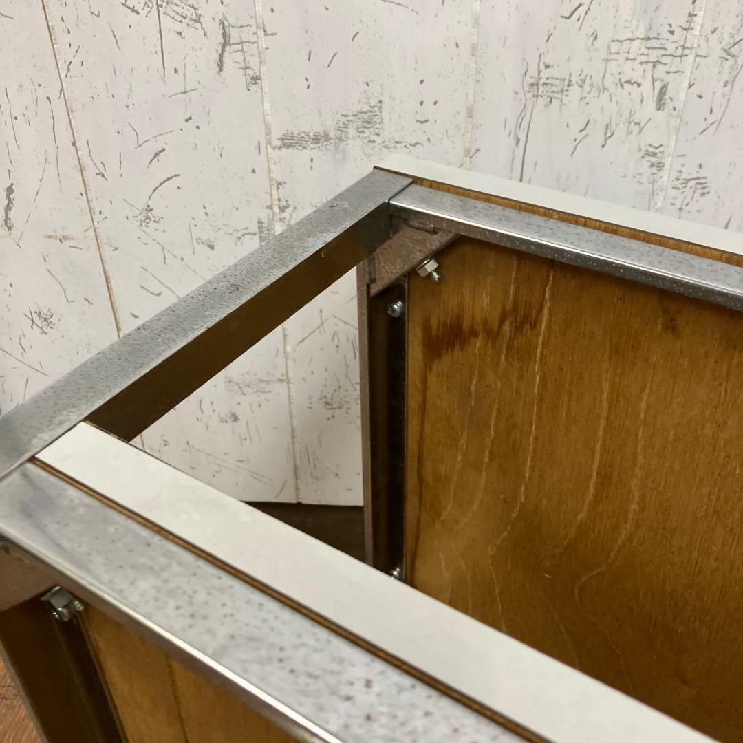 A-4 昭和レトロ ウチダ テレフォンスタンド 電話台 サイドテーブル 2段