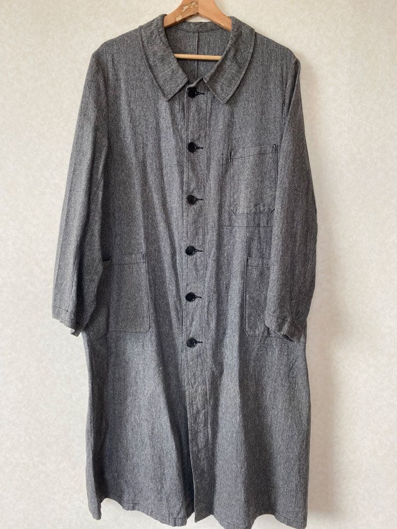 30〜40年代 フランスブラックシャンブレーアトリエコート