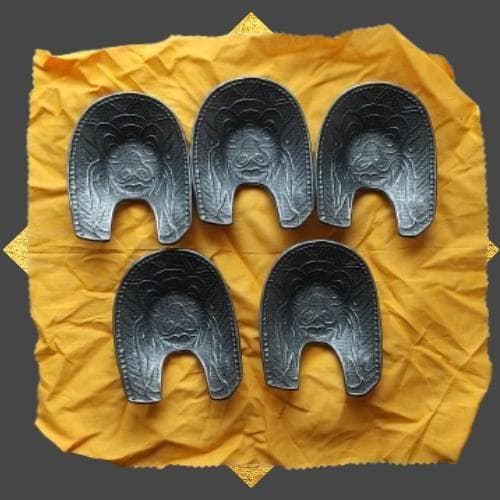 【新品】24K The art of Chokin☆希少▶鬼瓦茶托 5客 年譜付