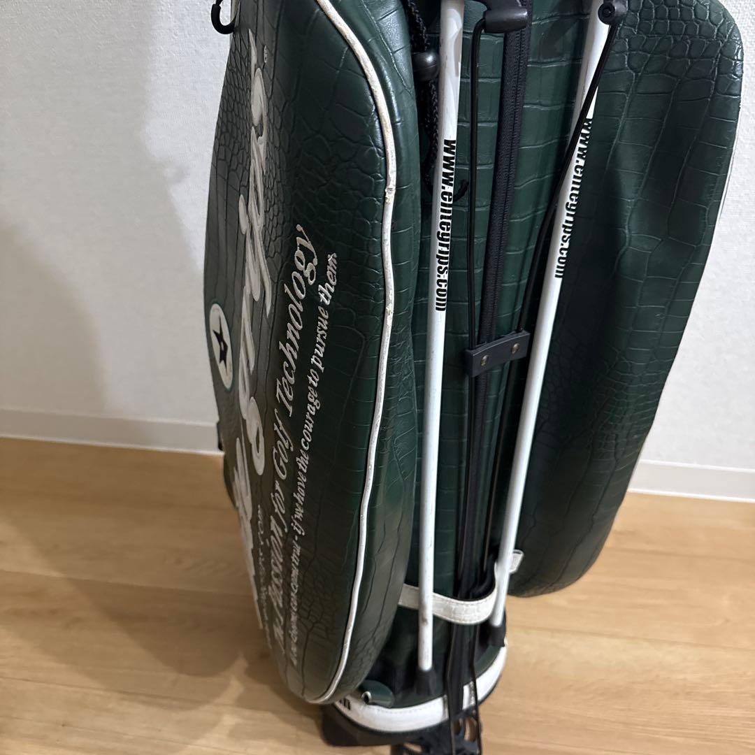 elite grips 限定ツアーモデルキャディバッグ 緑/白 日本国旗