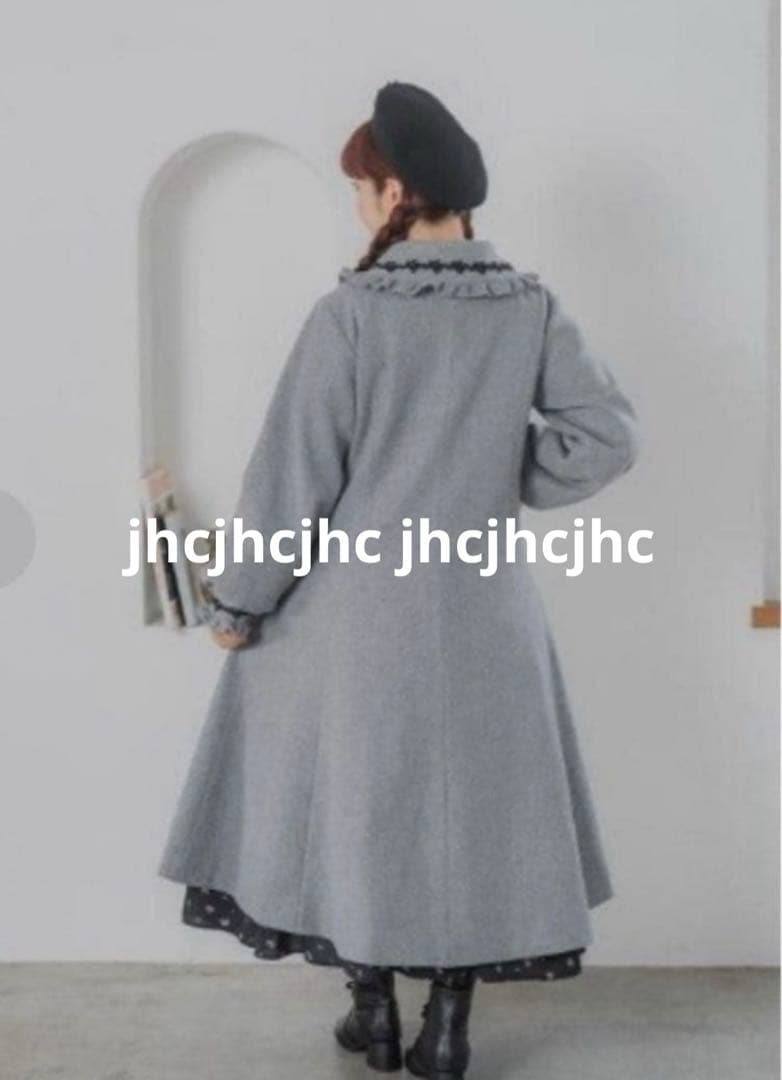 ブラウン　新品　しまむら　青木美沙子　ロングフレアコート　LLサイズ　しまみさ