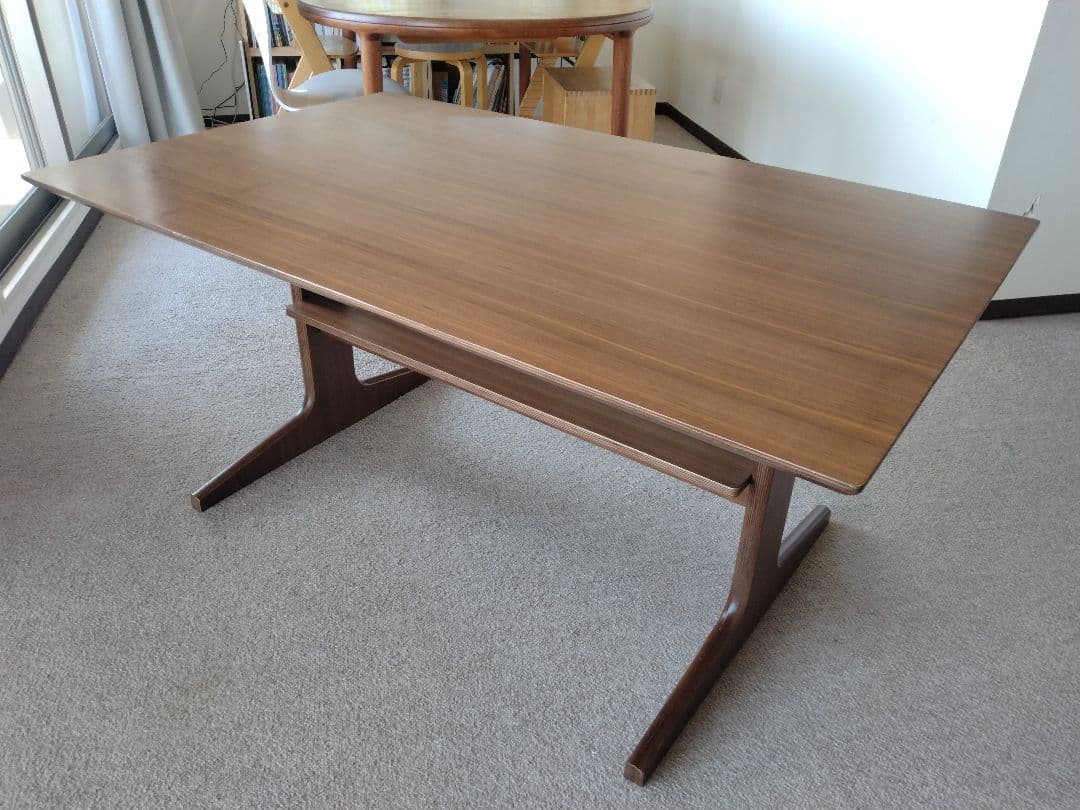 【訳あり格安】MUJI無印 リビングダイニングテーブルウォールナット材130cm