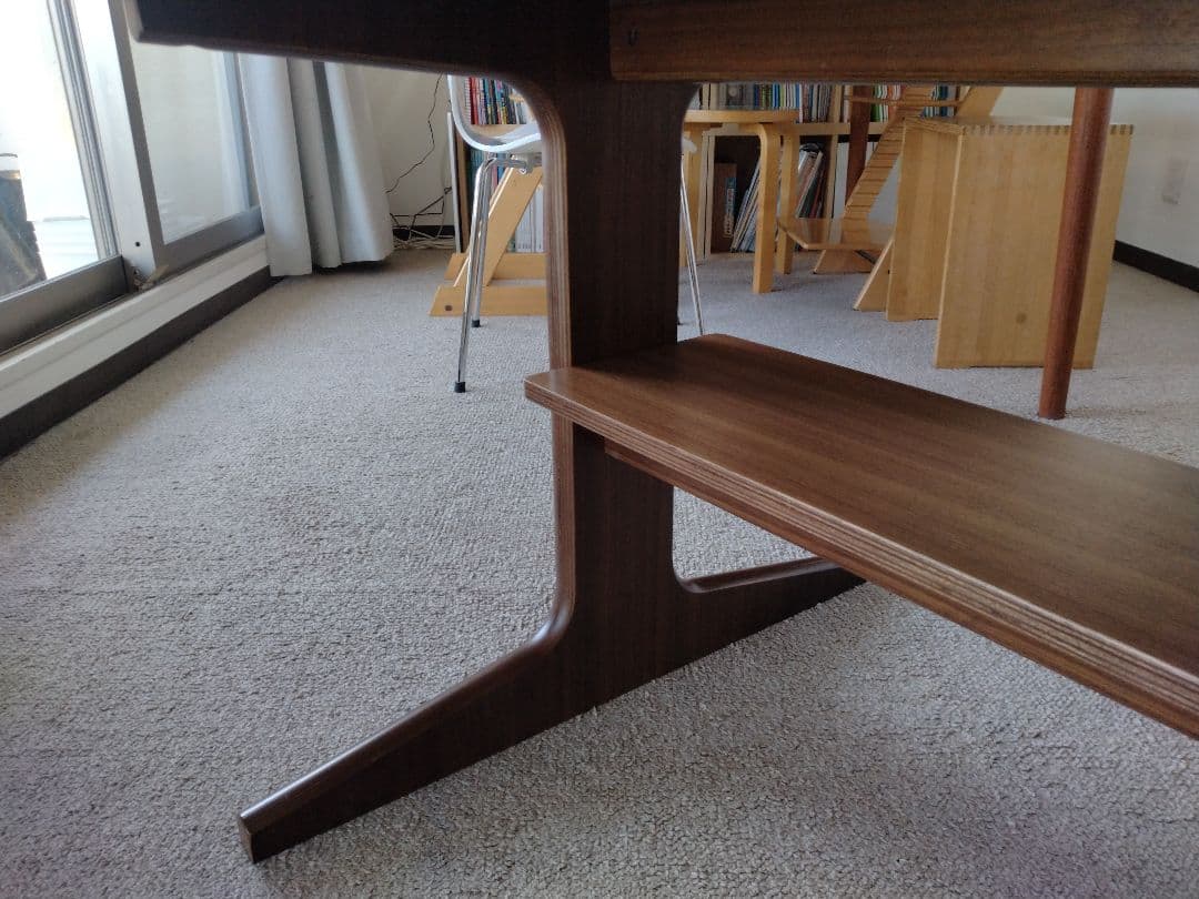 【訳あり格安】MUJI無印 リビングダイニングテーブルウォールナット材130cm