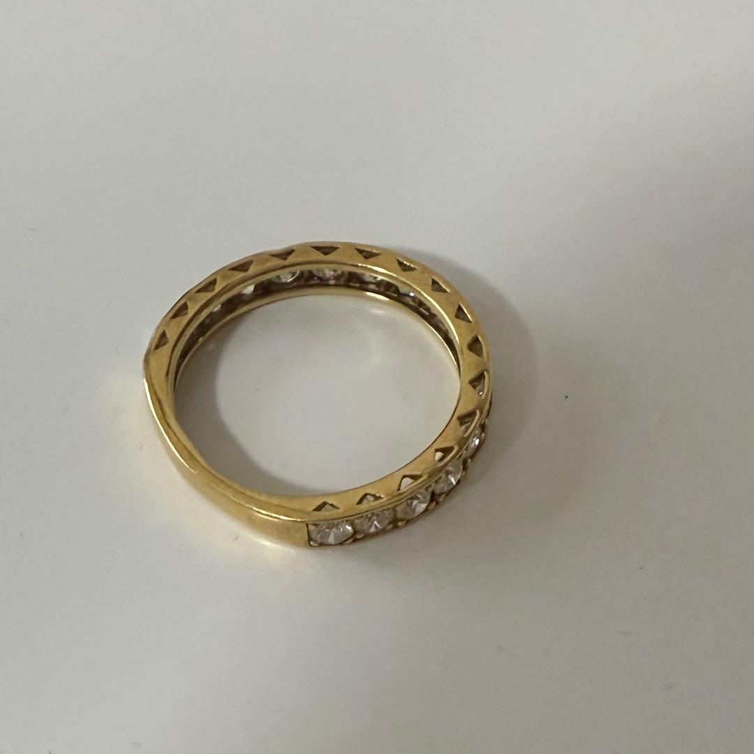 K18イエローゴールド ダイヤエタニティリング 1カラット