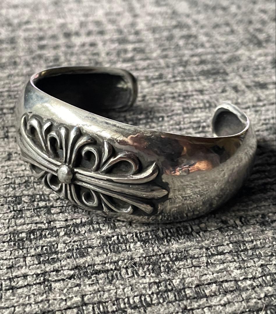 出品10/3まで シルバー925バングル フローラルクロス