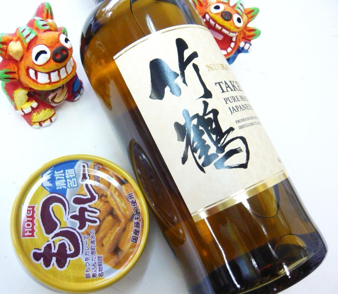 秋は一人ウイスキー！竹鶴ピュアモルト４３度700ｍｌおまけはモツカレー