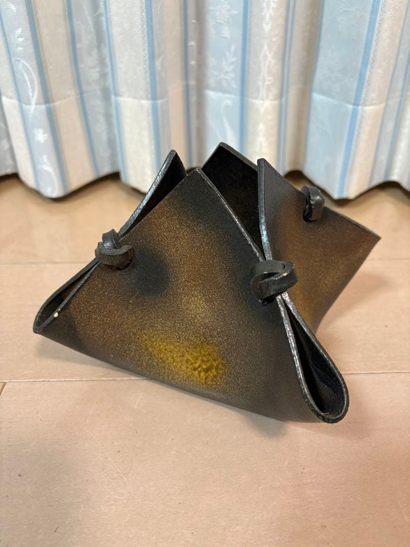 花器 花瓶　陶器　四方しばり　光風窯　美術　芸術