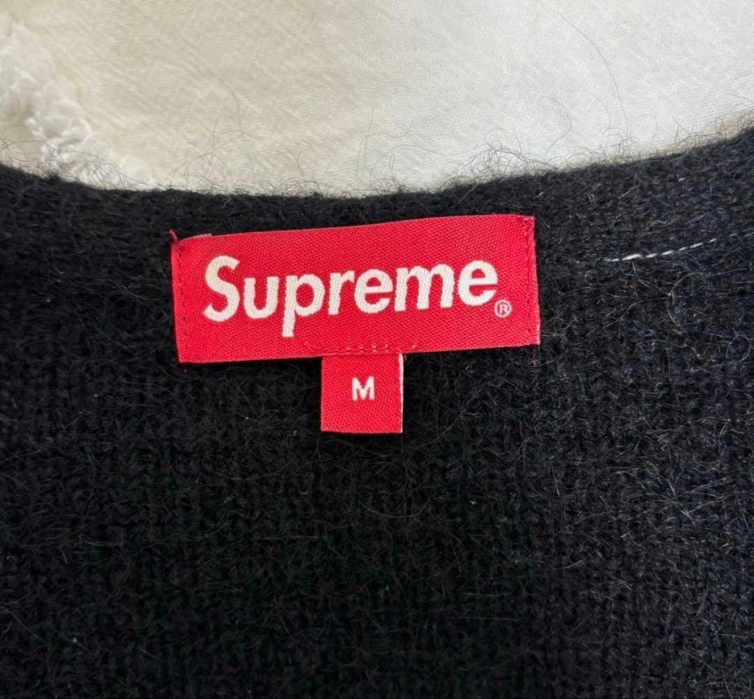 トップス 22SS supreme brushed grid cardigan M