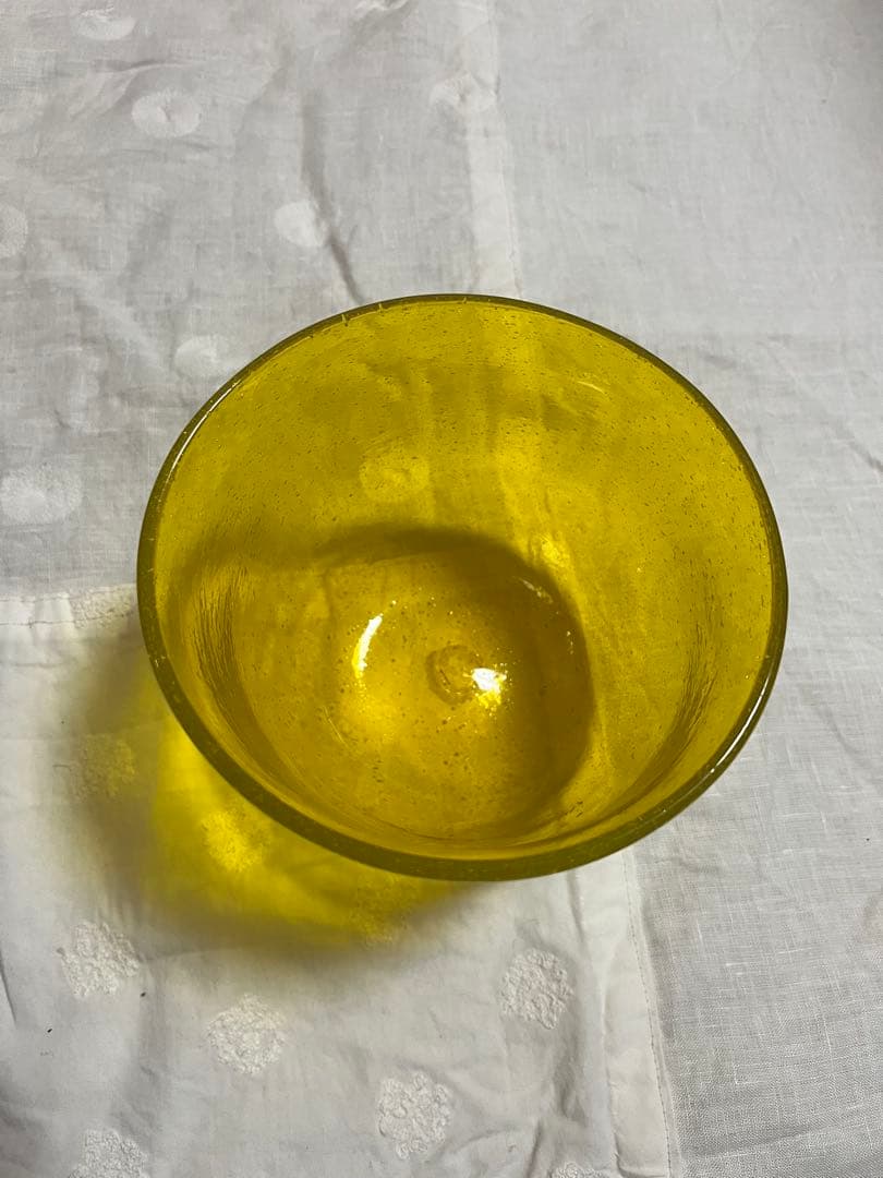 横山秀樹　ガラス　黄色　ボウル