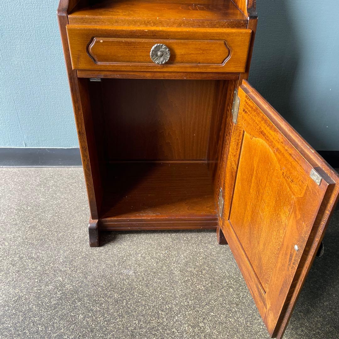 カリモク　コロニアル　電話台　FAX台　花台　飾り台　棚　天然木