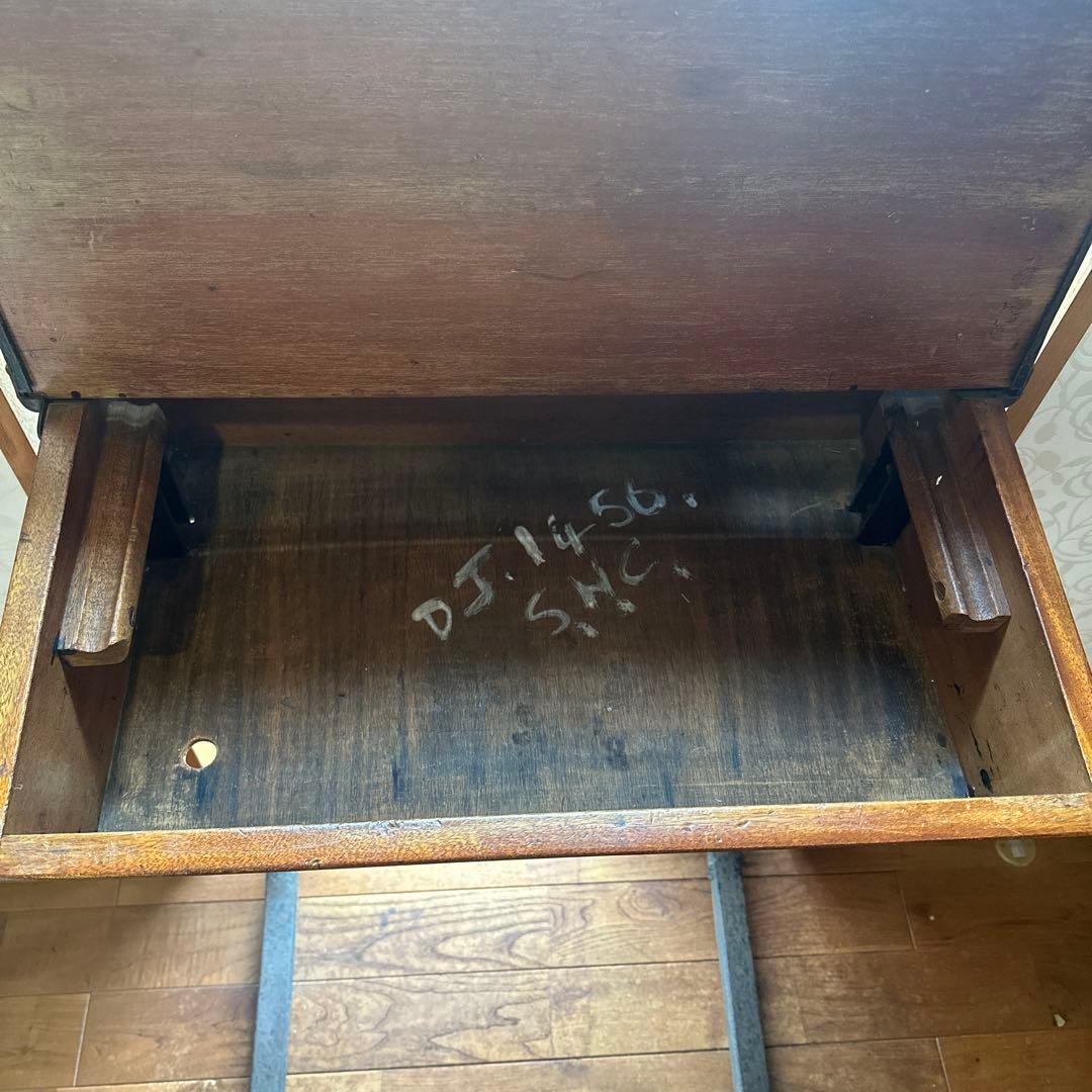イギリス？　アンティーク　ビンテージ　スクールデスク ベンチ