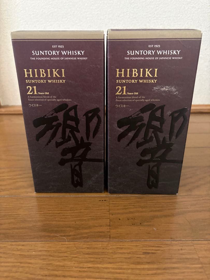 Hibiki 21年 ブレンデッドウイスキー 空箱2本セット