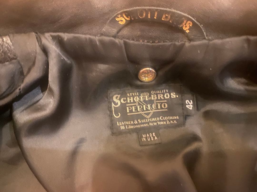 Schott 613SJH サイズ42【裏地張替えカスタム】初期　馬　新喜皮革