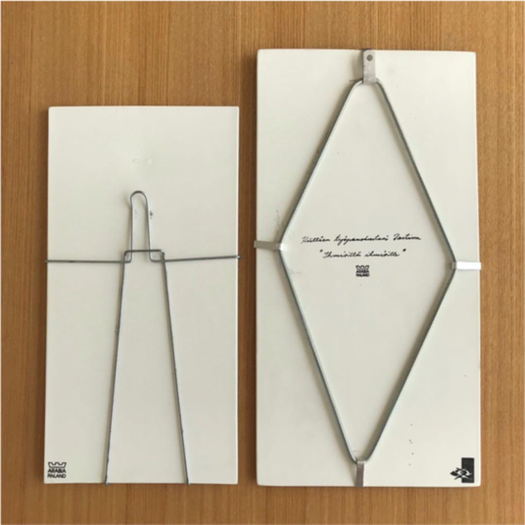 【参考画像】ARABIA ヘルヤ 3枚セット陶板画 サイズ比較用