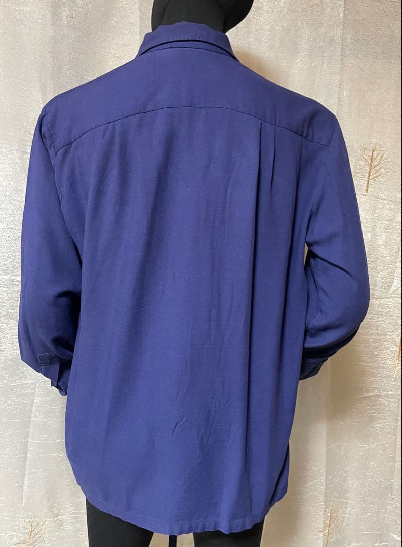 50's PALMDAYL レーヨンシャツ ネイビー