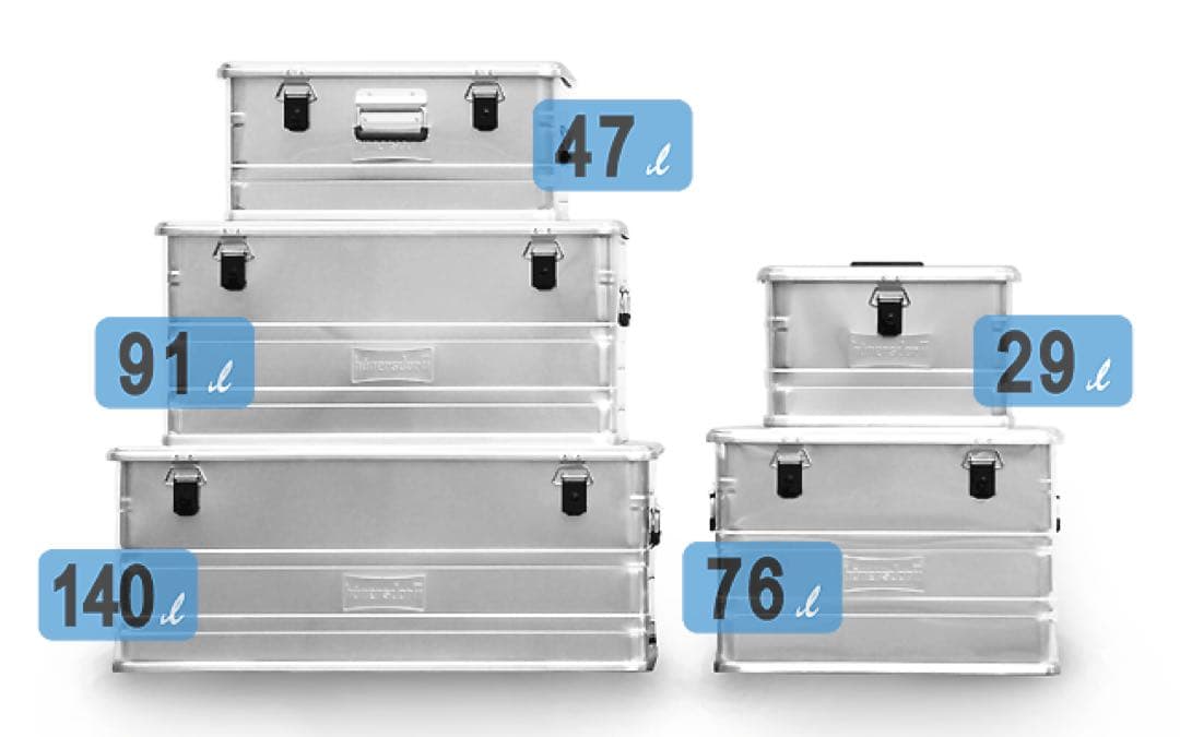 【廃盤】Hunersdorff ヒューナースドルフ　アルミコンテナ47Lレア