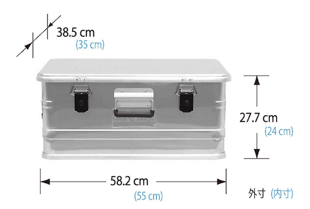 【廃盤】Hunersdorff ヒューナースドルフ　アルミコンテナ47Lレア