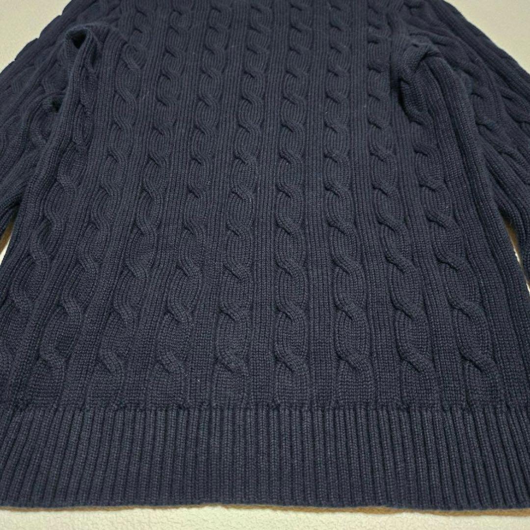 RALPH LAUREN ボタントリムケーブルニット