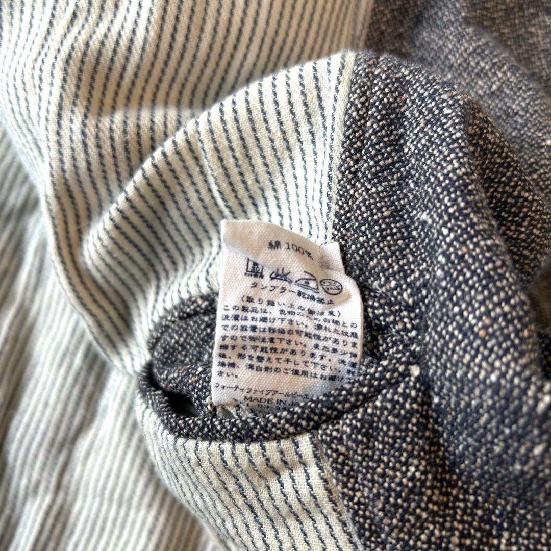 美品　45R DASH 45rpmインディゴツイード　オーガニックコットンコート