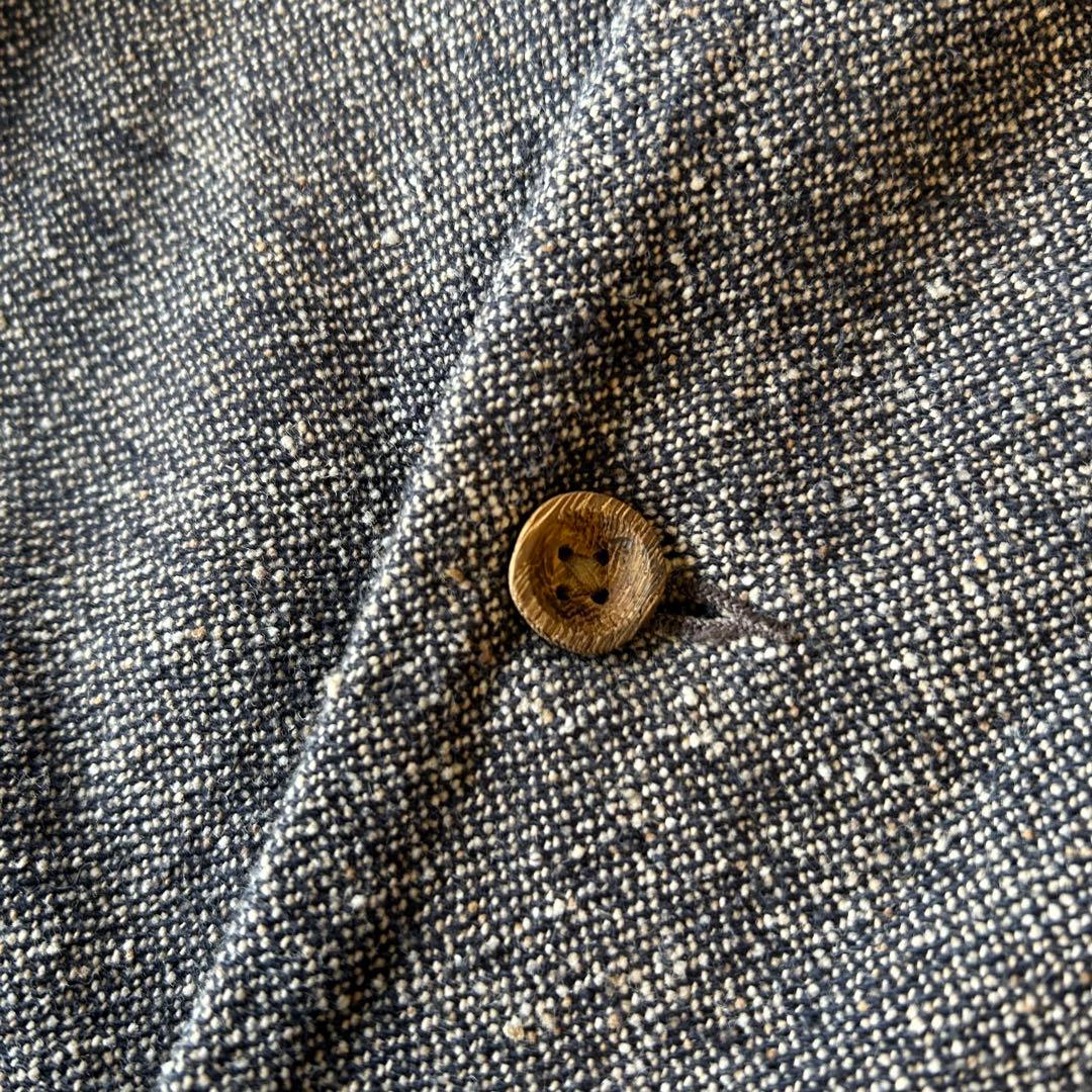 美品　45R DASH 45rpmインディゴツイード　オーガニックコットンコート