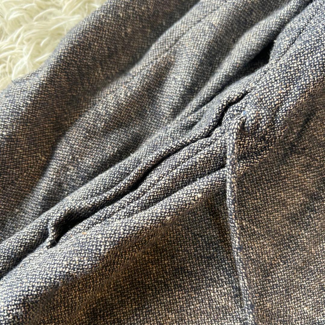 美品　45R DASH 45rpmインディゴツイード　オーガニックコットンコート