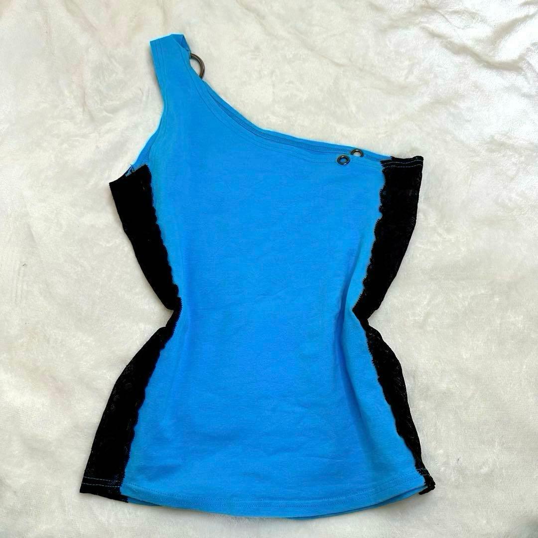 【d.i.a.】ワンショルダーサイドレースリングトップス