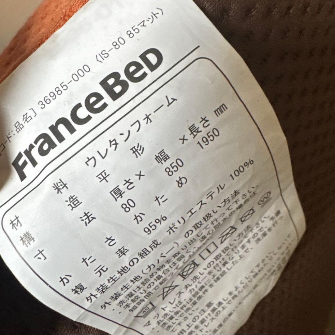 フランスベッド 電動介護用ベッド 3モーター式 マットレス、手摺、その他付属付