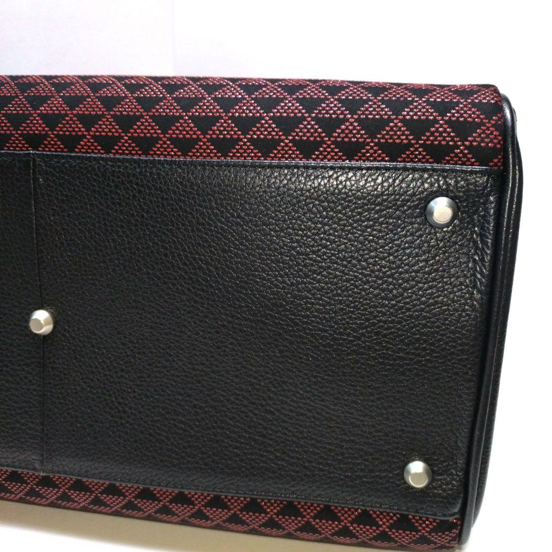 印傳屋印伝東京謹製　本漆鹿革ボストンバッグ