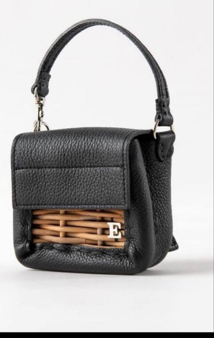 ebagos 籐つきミニサイフblack 2024aw 美品♡