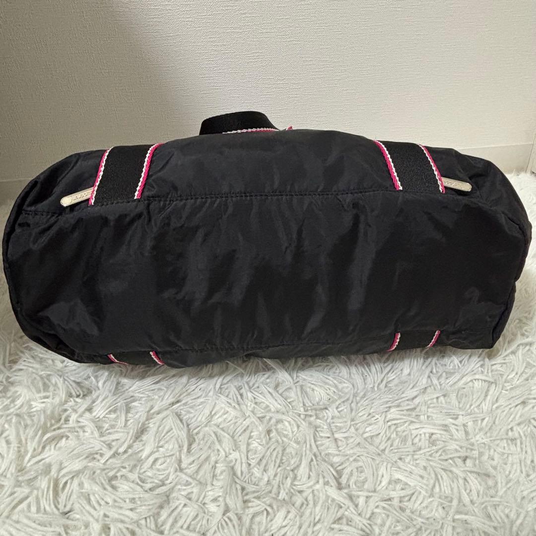 【極美品】LeSportsac レスポートサック 黒×ピンク トートバッグ