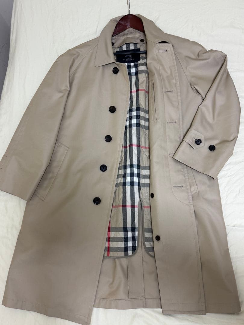 バーバリー 日本製 ベージュ トレンチコート ライナー付き サイズM〜L