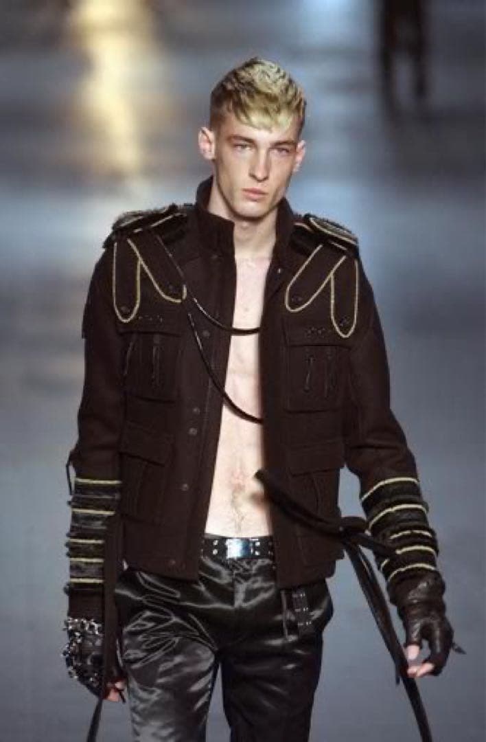 ディオールオム エディ 2003AW ラスター期 ハトメガチャベルト 75