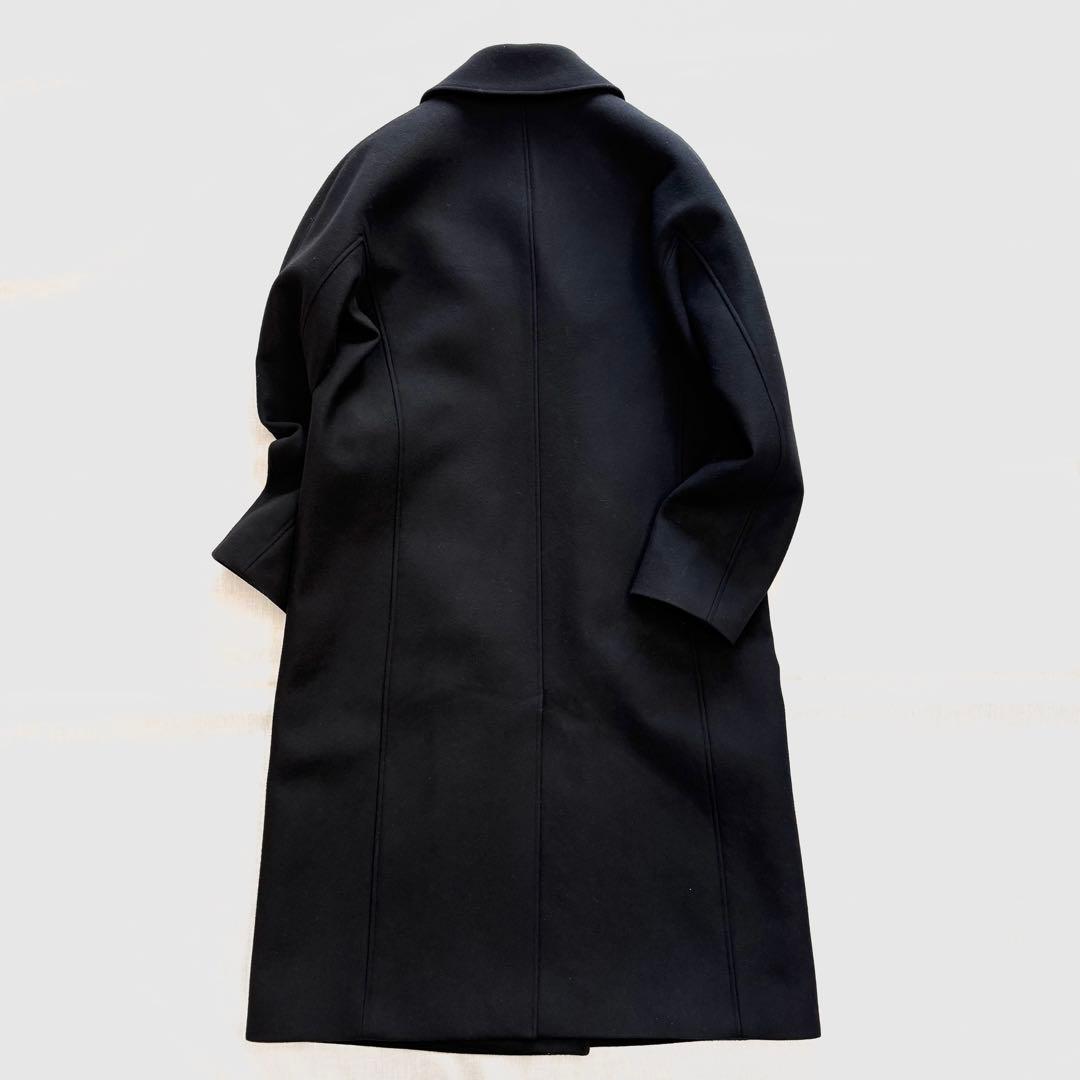 極美品☆セオリーリュクス　ダブルブレスト　ロングコート　チェスター　ウール　黒