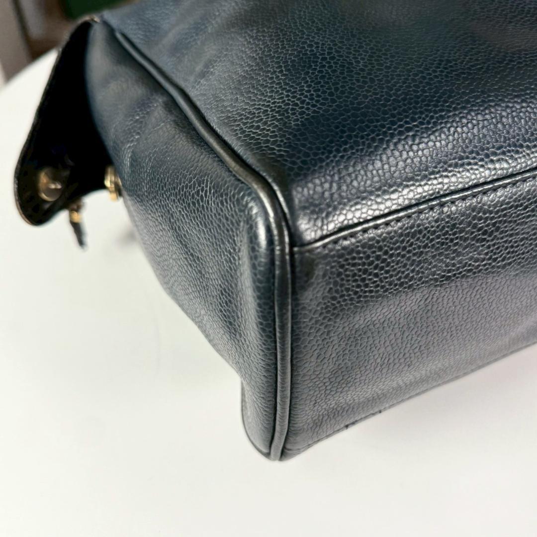 美品 80's OLD FENDI キャビアスキン ズッカ ミニボストン