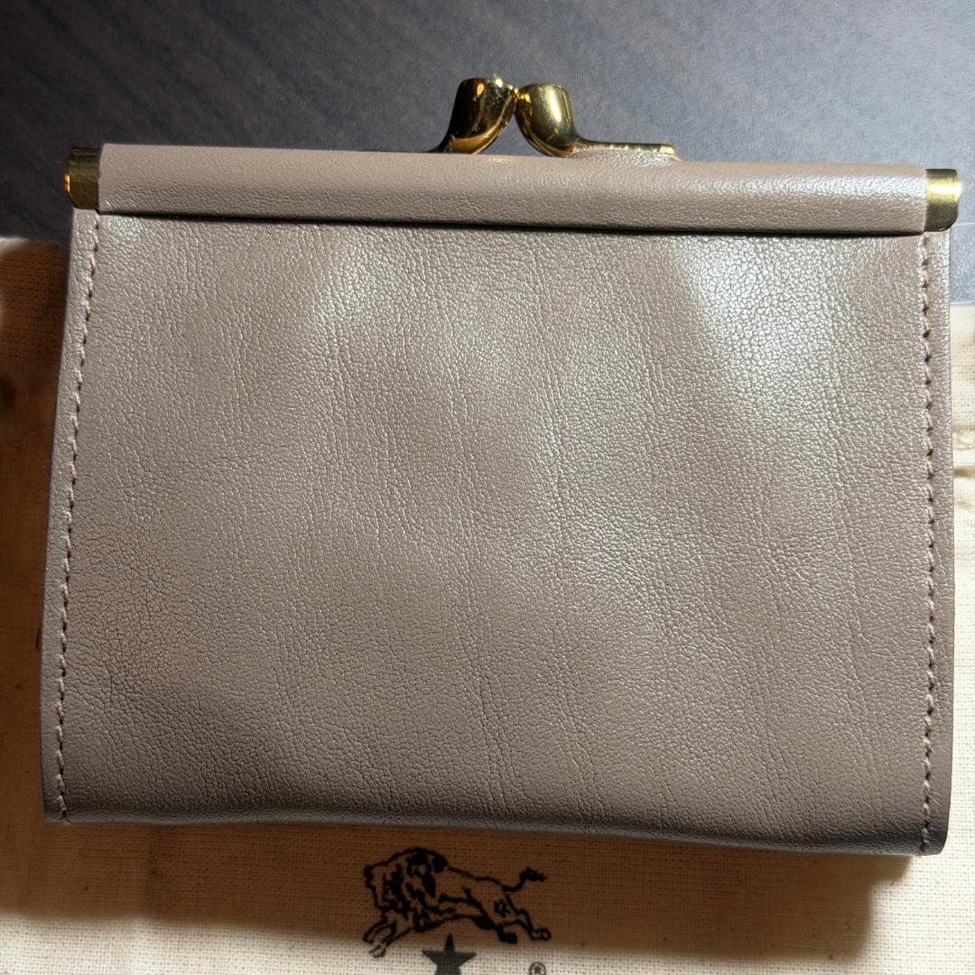 【新品未使用】イルビゾンテ 二つ折り がま口 財布 グレー