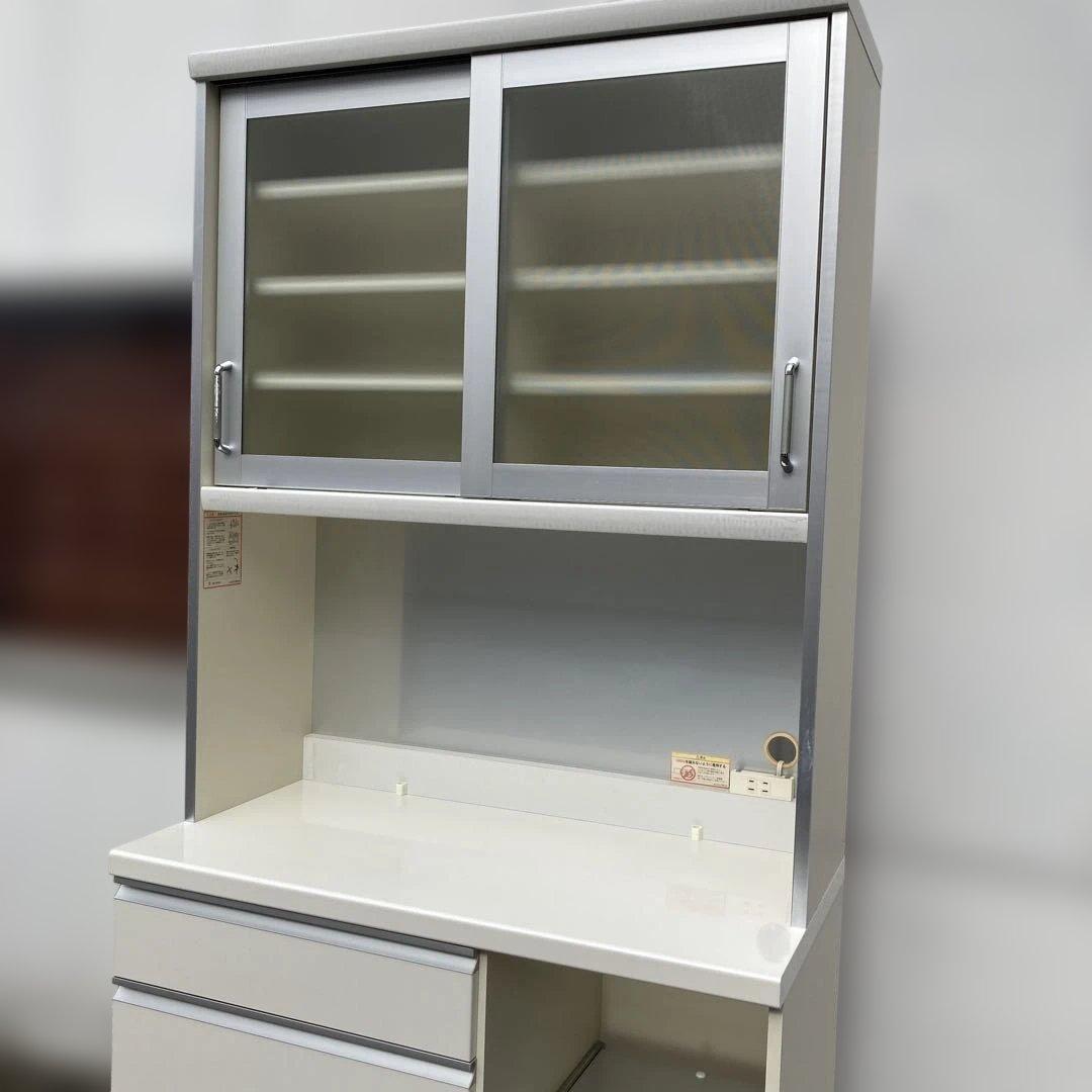 パモウナ　オープンレンジボード　食器棚　幅100cm レンジ台　キッチンボード